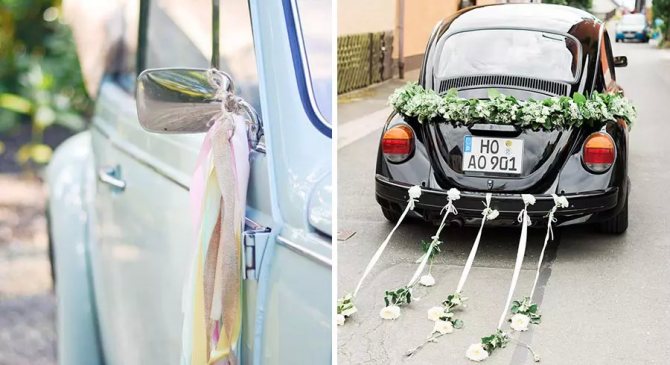 10 способов украсить машину на свадьбу своими руками 2