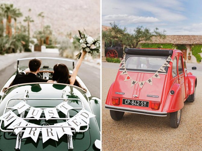 10 способов украсить машину на свадьбу своими руками 8