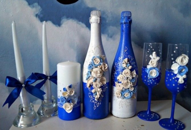( 106 фото) Декор свадебных бутылок своими руками