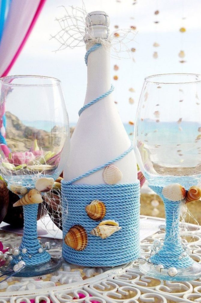 ( 106 фото) Декор свадебных бутылок своими руками