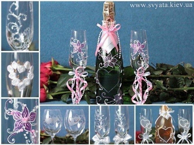 ( 106 фото) Декор свадебных бутылок своими руками