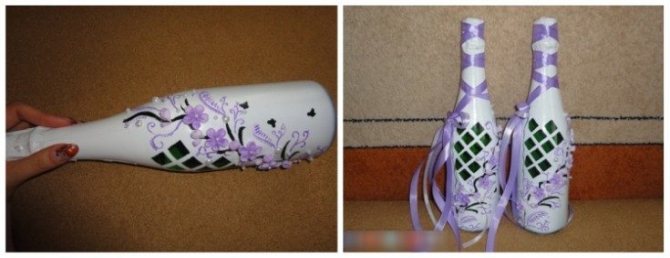 ( 106 фото) Декор свадебных бутылок своими руками