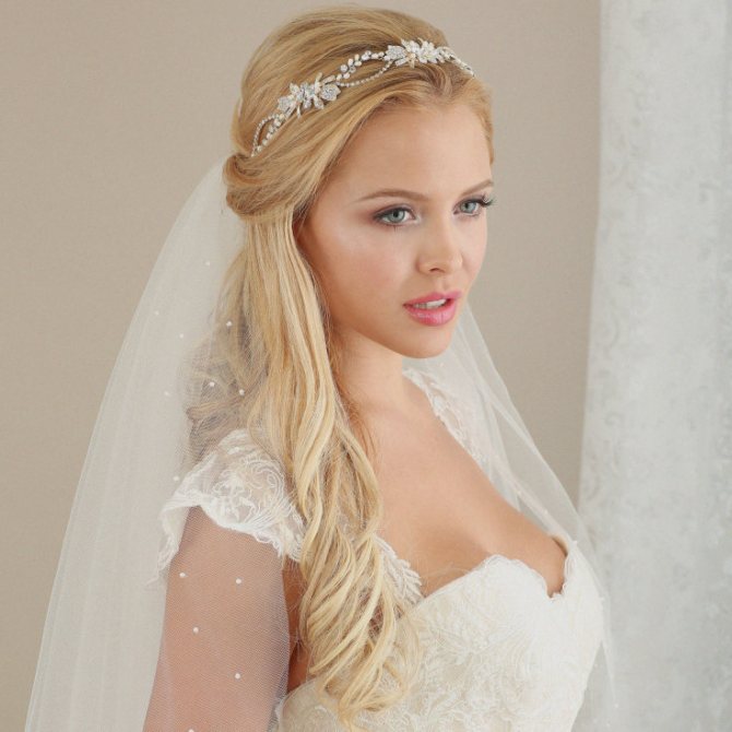 ( 240 фото) Свадебные прически на длинные волосы с фатой