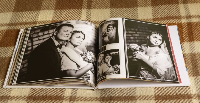 28. Образец фотокниги в черно-белом исполнении