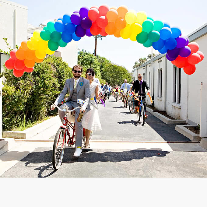 Арка из цветных шаров