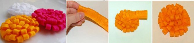 Астра из фетра