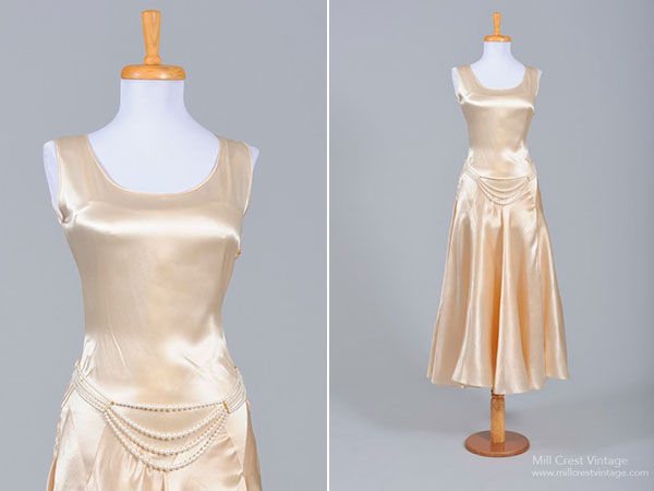 атласные свадебные платья