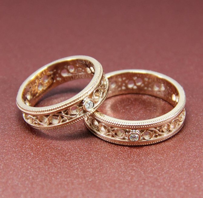 Ажурные обручальные кольца