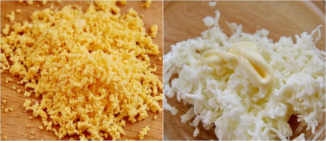 белки с майонезом