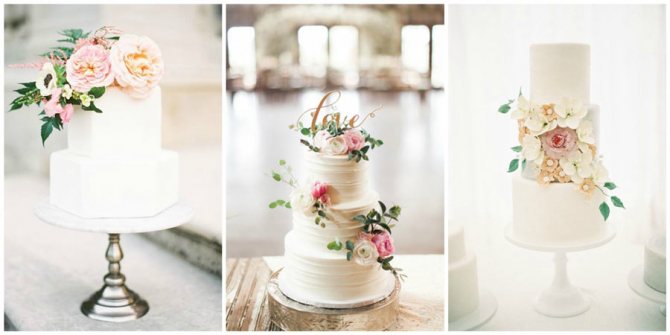 белый свадебный торт 1