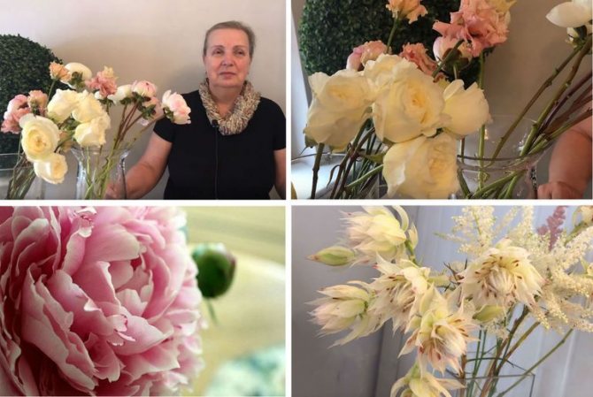 Бежевый букет невесты