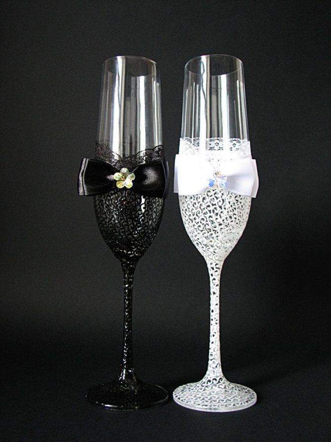 бокалы жених и невеста