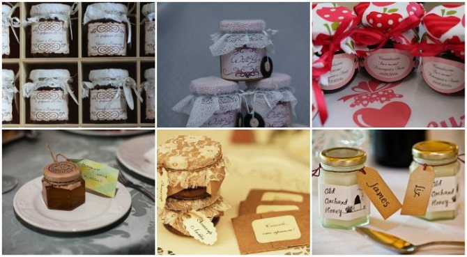 Бонбоньерки с вареньем и медом