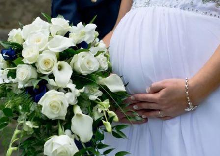 Букет беременной невесты