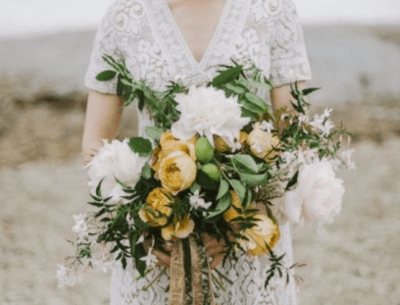 букет невесты из хризантем фото