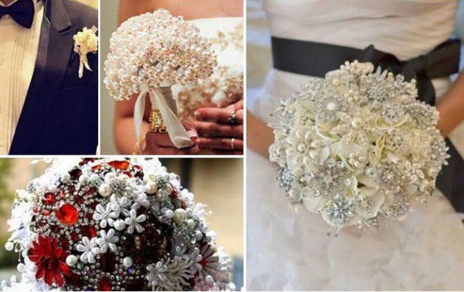 Букет невесты с бисеринами
