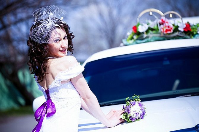 Букет невесты в сиреневых тонах 4