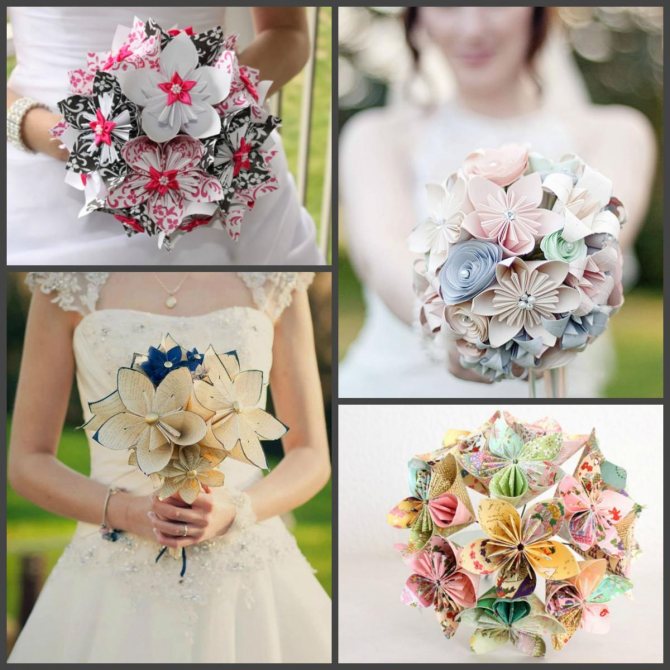 Букет невесты в технике орегами