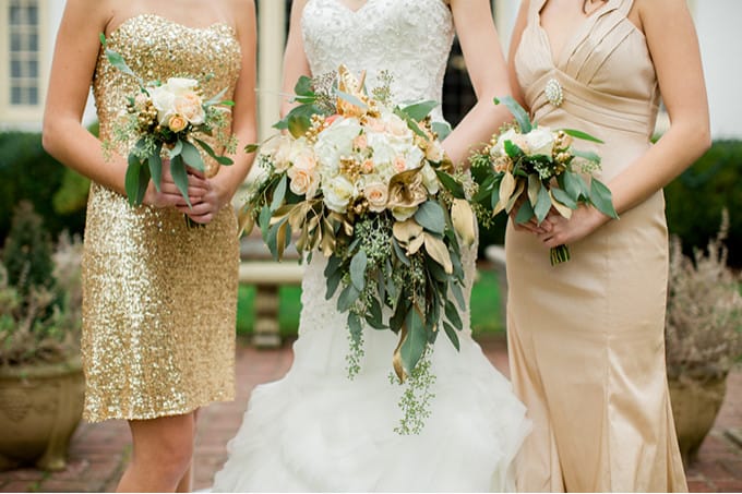 Букет невесты в золотом цвете - роскошь и элегантность