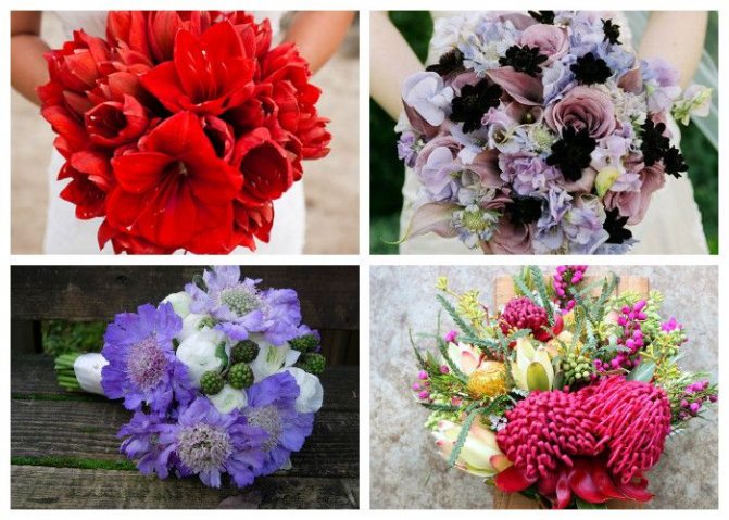 Букеты невесты из экзотических цветов