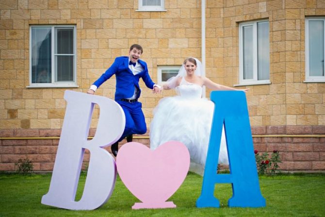 Буквы на свадьбу своими руками