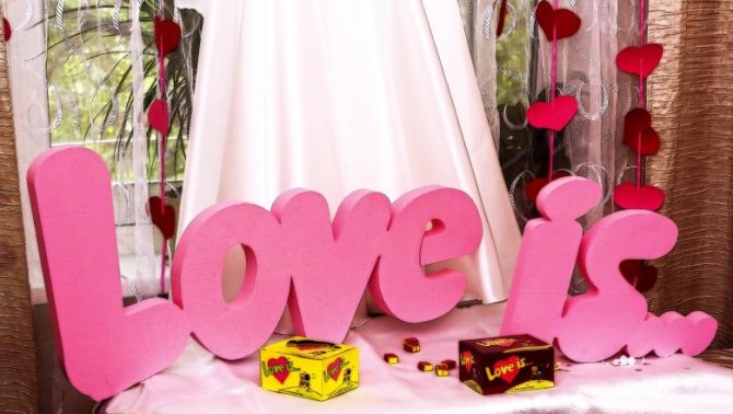 Буквы на свадьбу своими руками