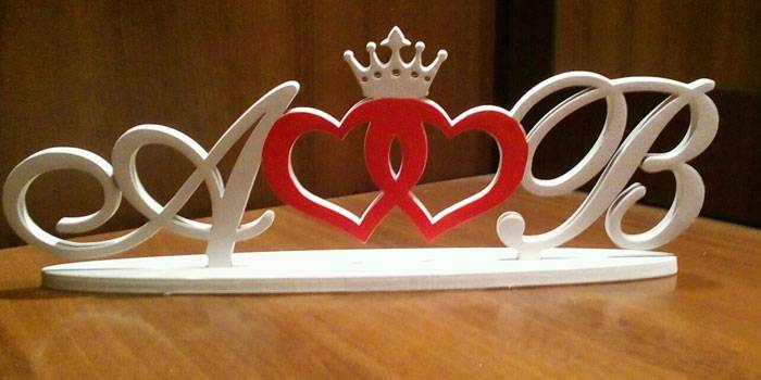 Буквы на свадьбу своими руками