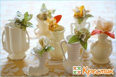 Бутоньерки из ткани