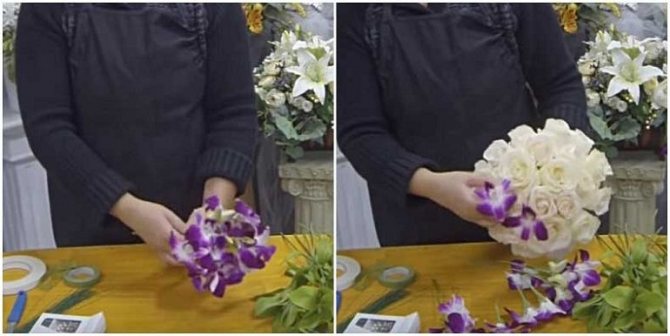 Бутоны орхидей на проволоке