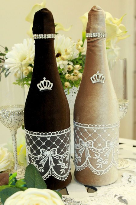 Бутылки шампанского на свадьбу