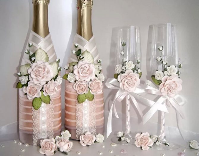 Бутылки шампанского на свадьбу