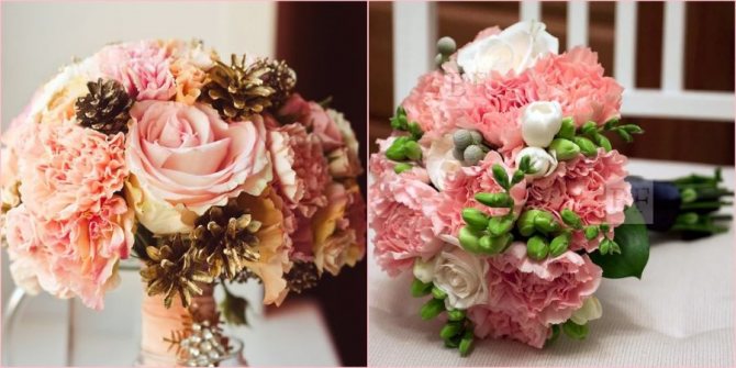 Часто на свадьбу стали использовать гвоздики