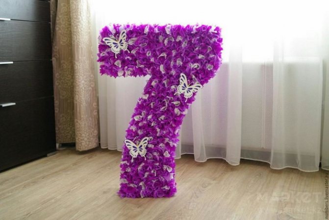 цифры и буквы из салфеток идеи