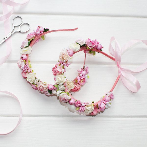 цветочный ободок для прически на свадьбу