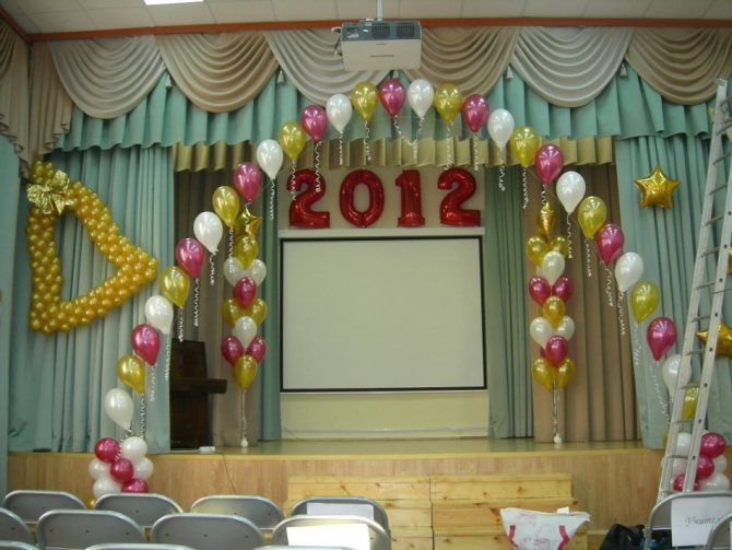 Декор сцены с цифрами