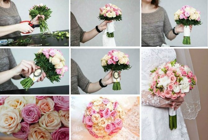 Декор свадебного букета