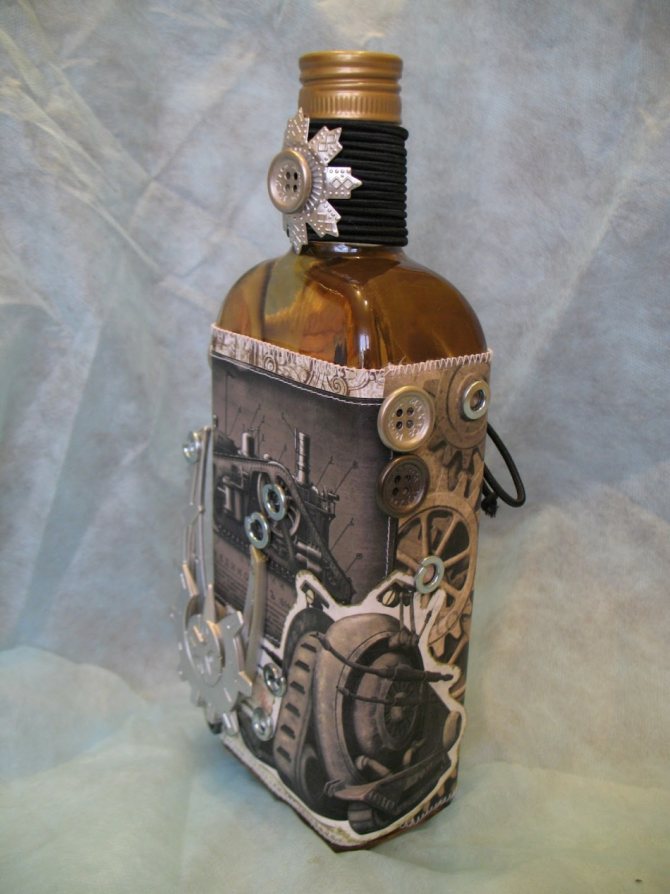 Декупаж с салфетками, пуговицами