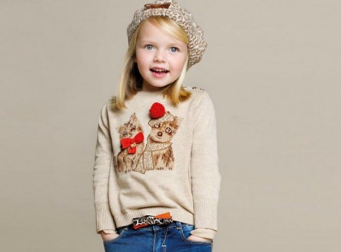 Детская одежда шик - берет и джемпер