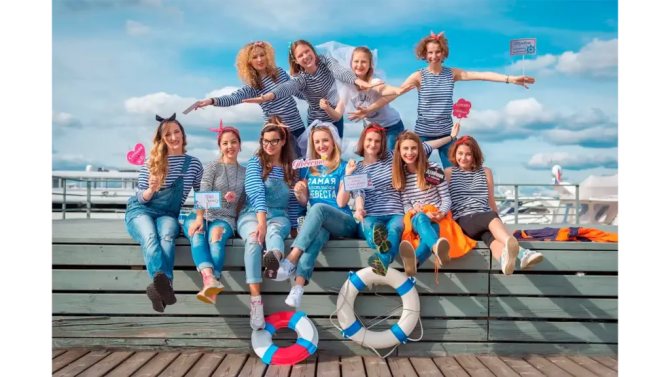 девичник в морской тематике