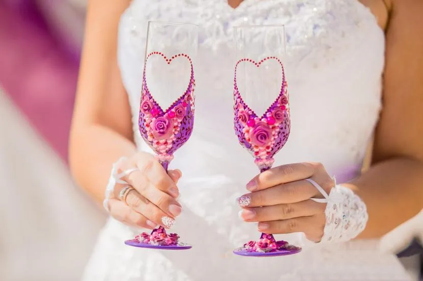 Дизайнерские свадебные бокалы