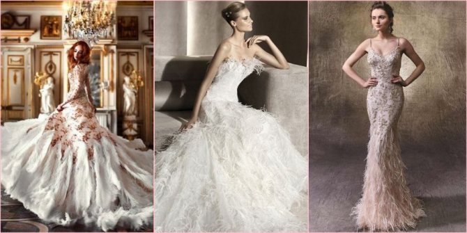 Дизайнеры придумали наряды с перьями