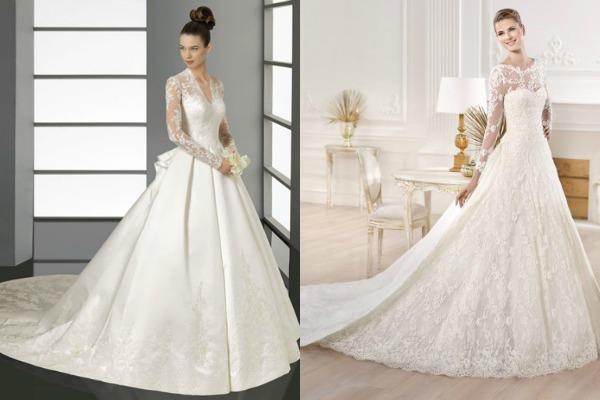 Длинный шлейф для стильных невест