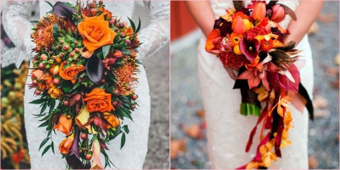 Для каскадной формы используют длинные стебли