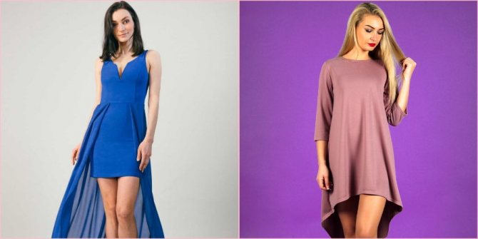 Для прохладной осени подойдет асимметричное платье из плотной ткани