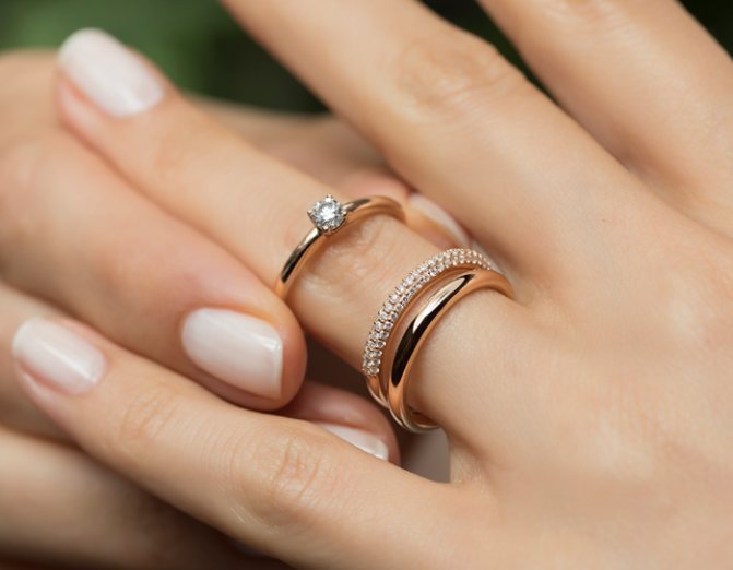 Двойное помолвочное кольцо