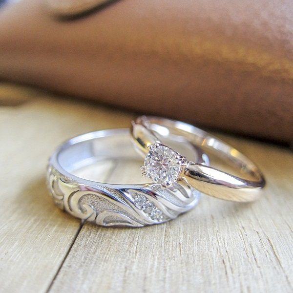 фактурные кольца с резьбой