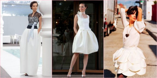 Фасон напоминает цветок тюльпан