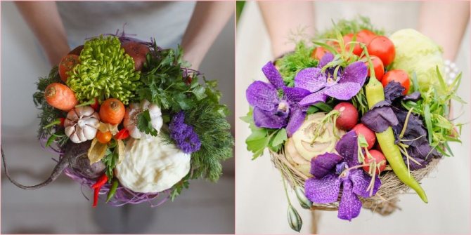 Флорист с легкостью составит из овощей произведение искусства