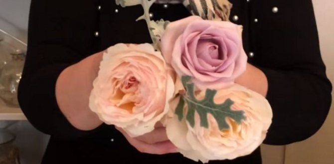 Формирование середины букета