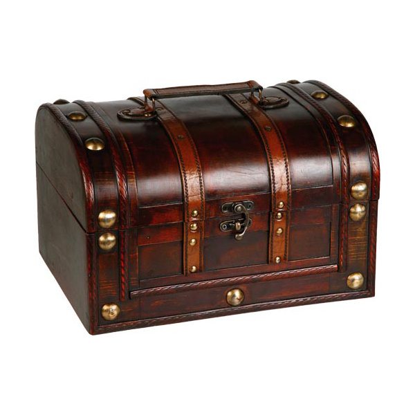 Фото деревянного сундука на 5-ю годовщину свадьбы